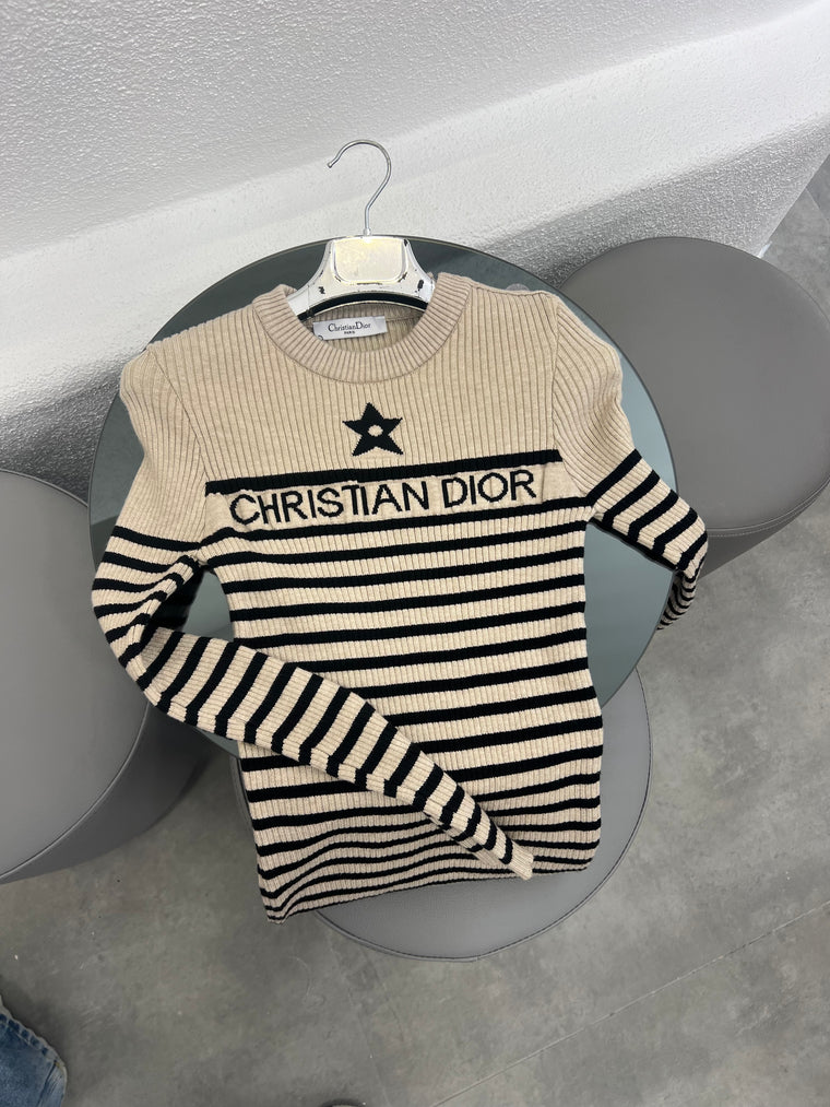 Stripe knit brown