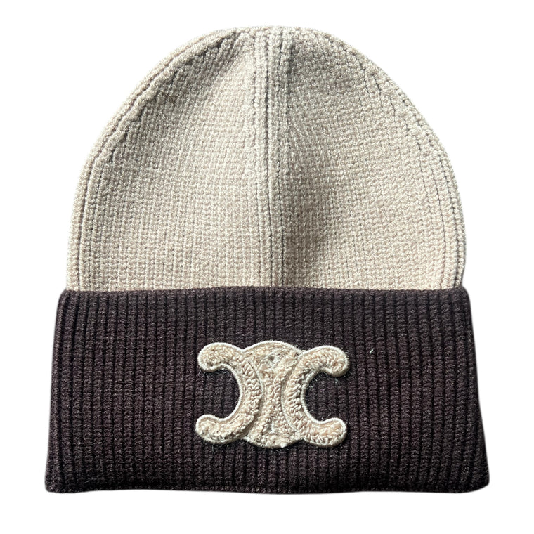 BEANIE OFFWHITE / CHOCO