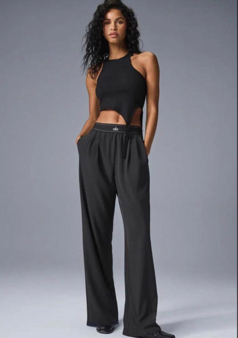 LOOSE FIT PANTS - black / blue