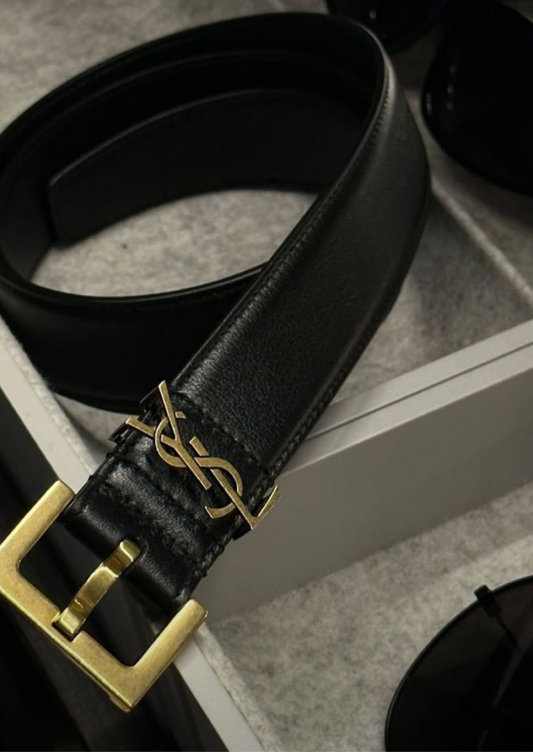 Belt black gold