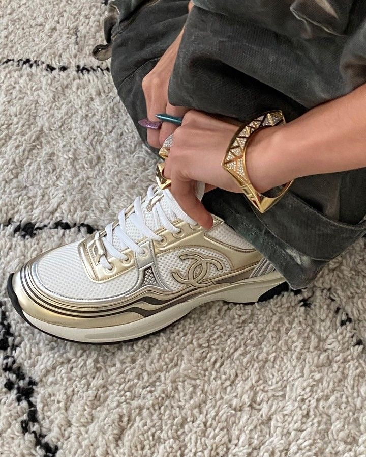 Sneakers gold / silver