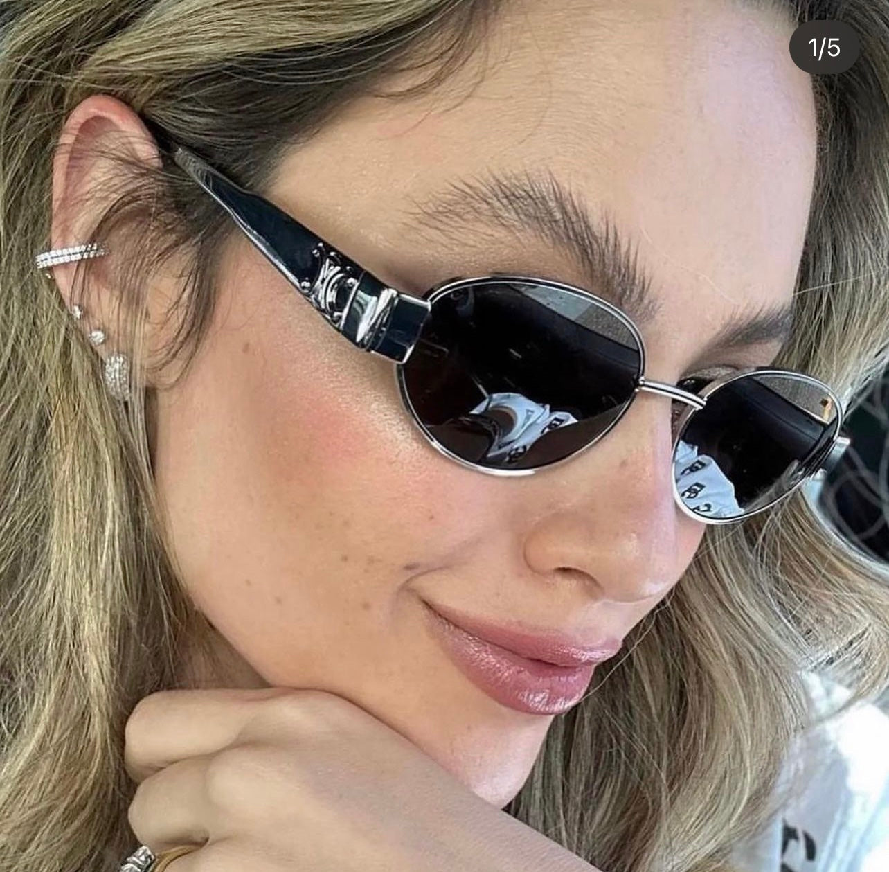 Silver SUNNIES round