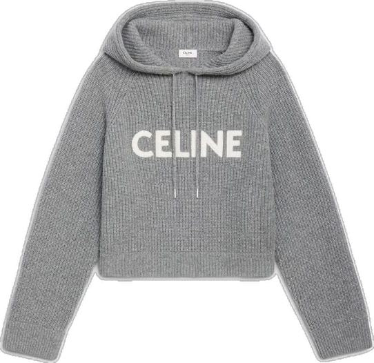Knit hoodie grey
