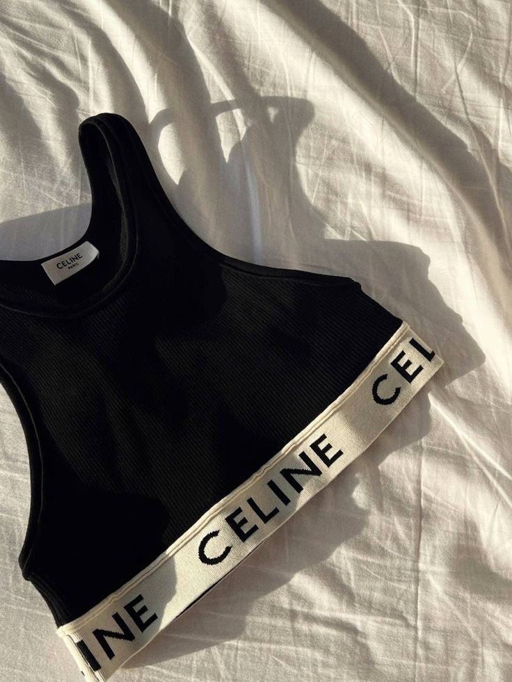 Black cropped top